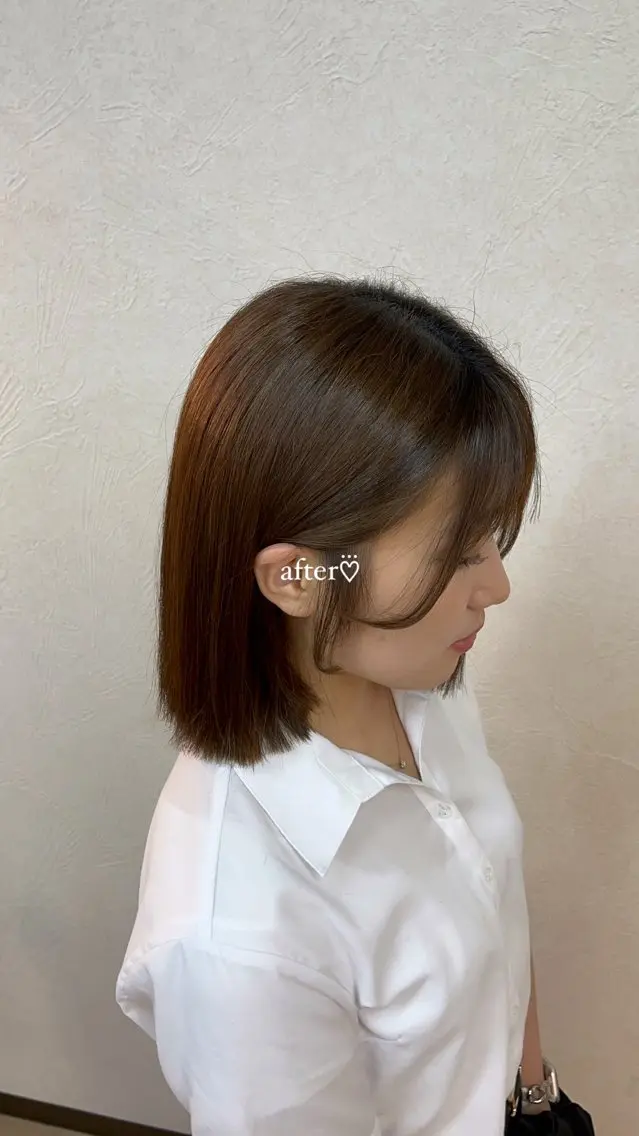 ミディアム カラー MAHIRU🤍 艶髪・ストレート🫧のヘアスタイル