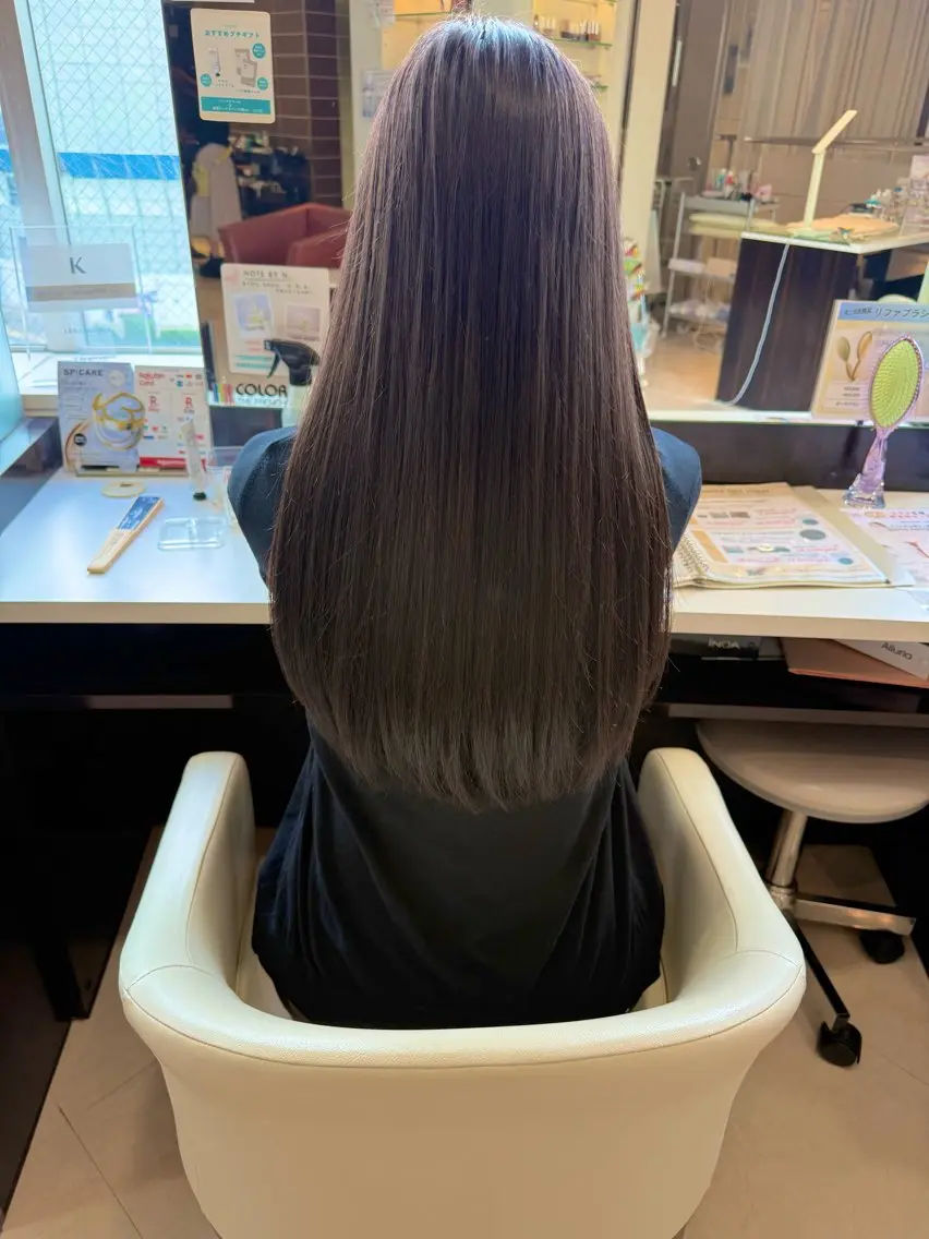 ロング 縮毛矯正 カット ヘアカラー トリートメント レナークアリア 梅津美憂のエステ・リラクイメージ