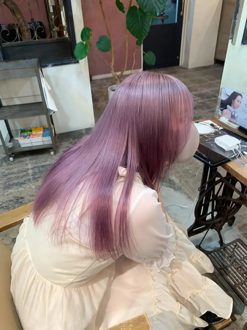 【🫧似合わせカット+艶髪ハイトーンカラー🎨】カット+ケアブリーチ+カラー初回30%OFFの写真