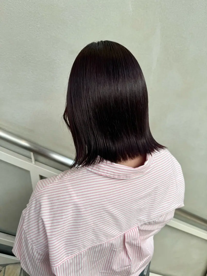 ミディアム カット ヘアカラー 縮毛矯正 トリートメント AIKA /大阪美容室のヘアスタイル