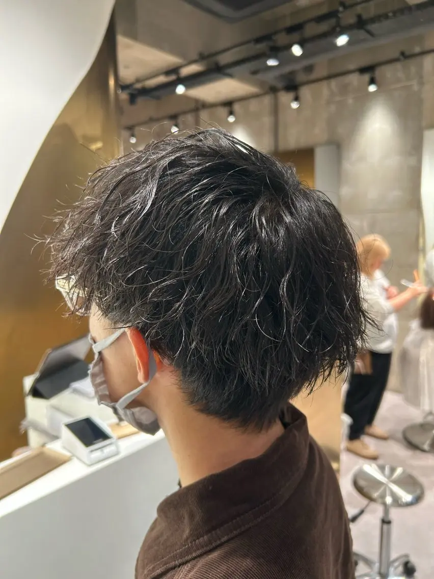 パーマ メンズ 波巻きパーマ 無料ショートモデル 募集✔️SEIYAのヘアスタイル