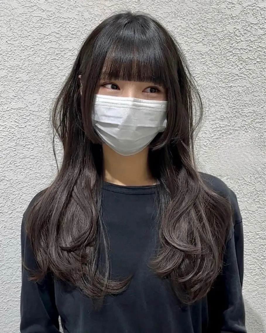 ミディアム カラー ヘアアレンジ 顔まわりレイヤー 顔周りカット 姫カット 韓国風ヘア レイヤーカット カット トリートメント 🌟🍒ハイトーン 韓国ヘア/ユウミのヘアスタイル