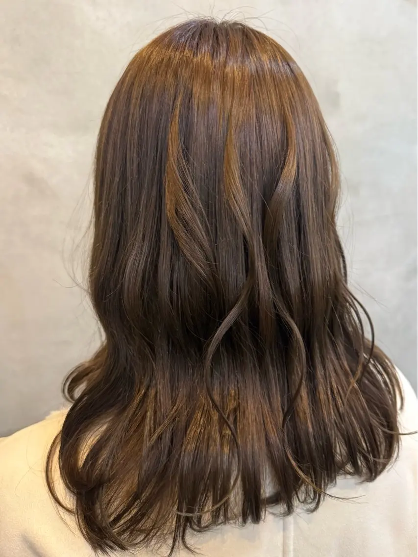 セミロング アッシュ ヘアカラー トリートメント モデル様募集中/ 吉祥寺/ほえみのヘアスタイル
