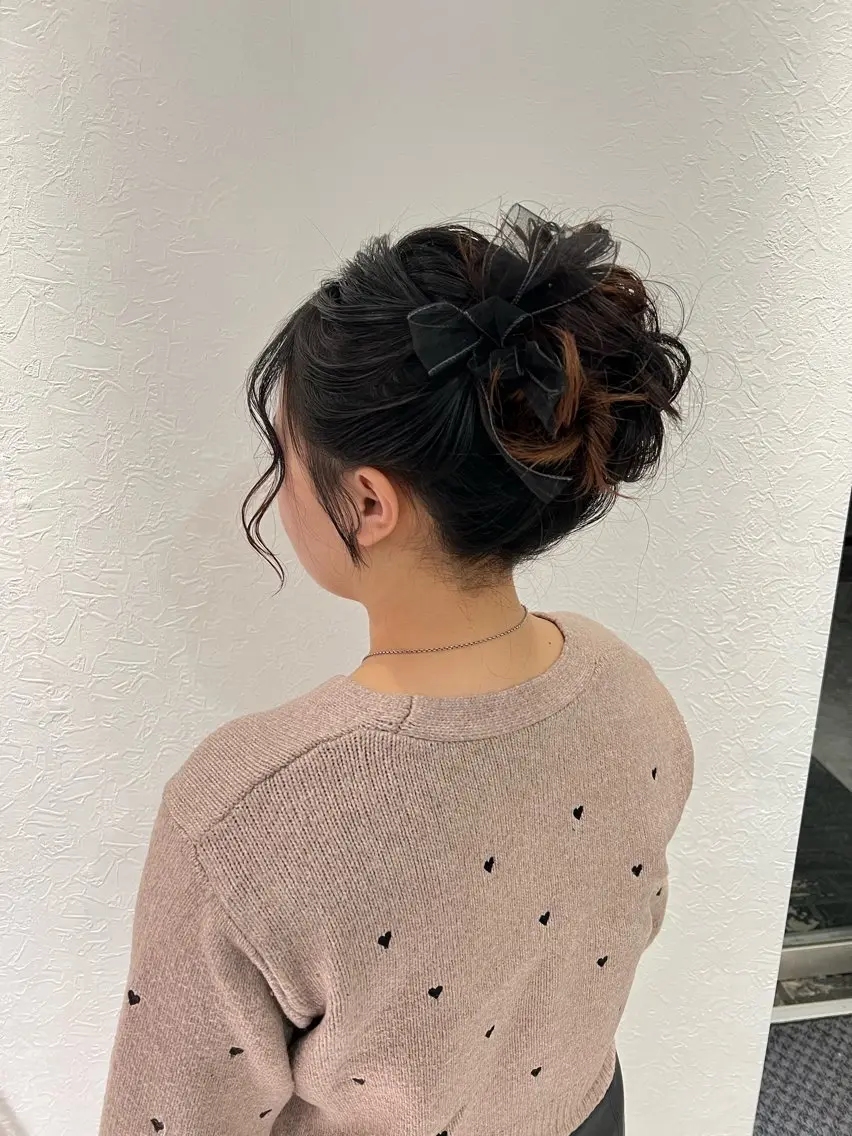 セミロング カラー ヘアアレンジ 「sumi」 AMIのヘアスタイル