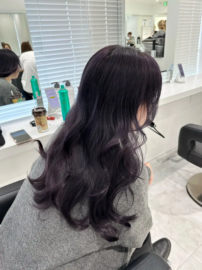 セミロング カラー ヘアカラー トリートメント ヘッドスパ ヘアセット ♡上品韓国髪♡ブラ ウン/SAYATOのヘアスタイル
