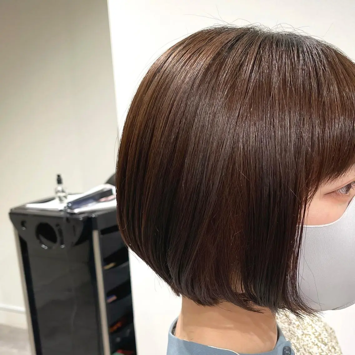 ショート カラー ショートボブ ハンサムショート アクアカラー アッシュ アッシュグレー navile原宿 yumaのヘアスタイル