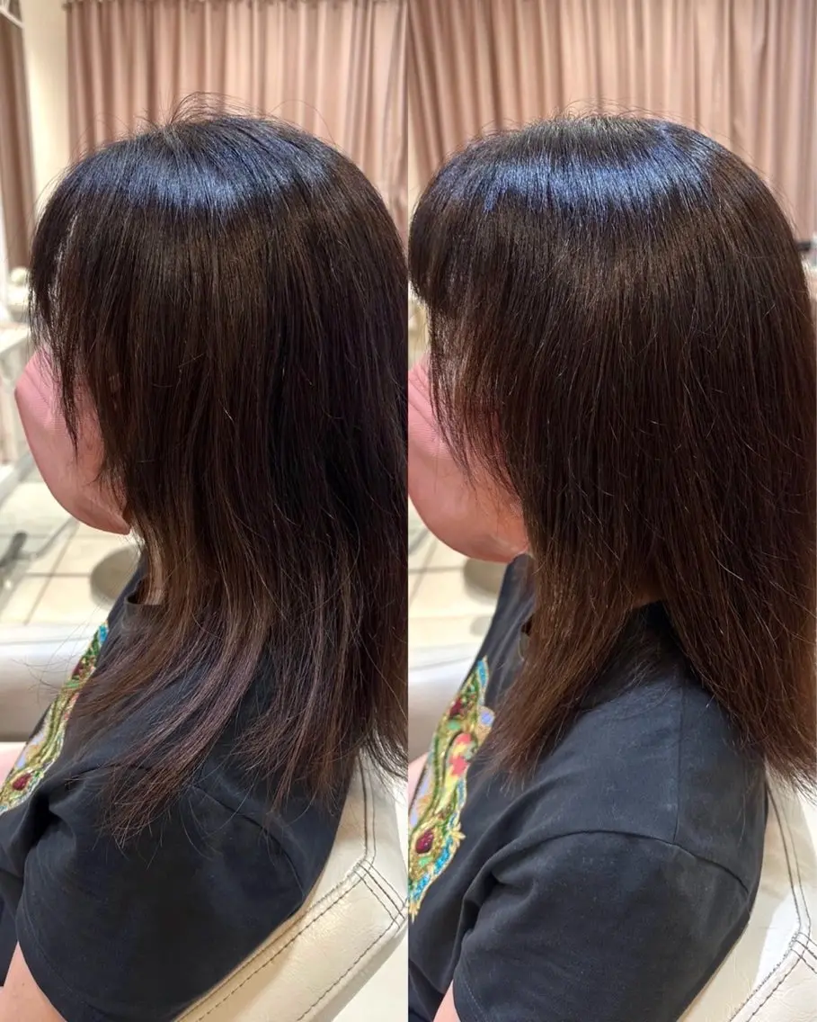 セミロング ツヤ重視 ワンカラー🫧Mioのヘアスタイル