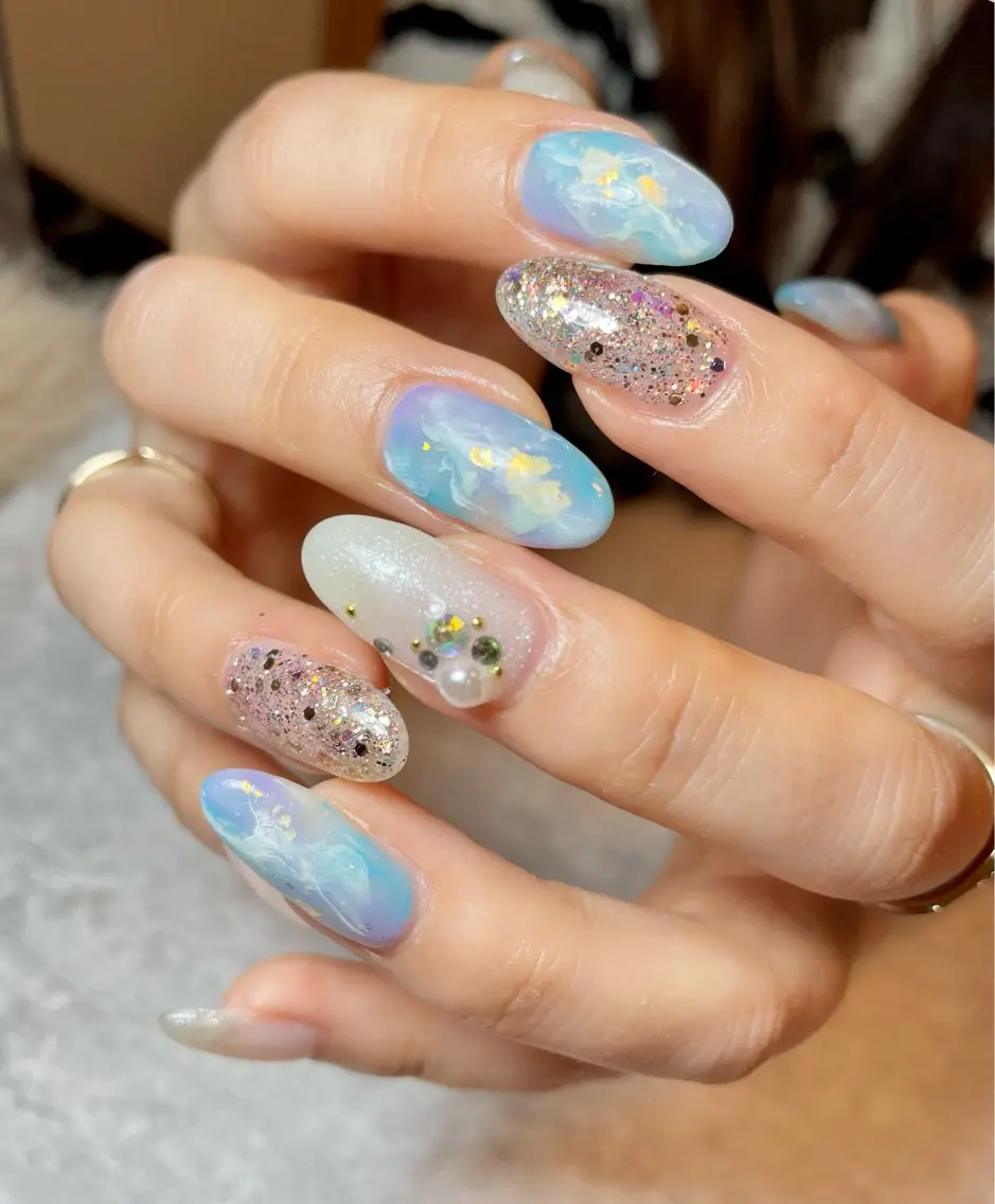 ネイル 持ち込み ニュアンスネイル 夏ネイル nana .のネイルデザイン