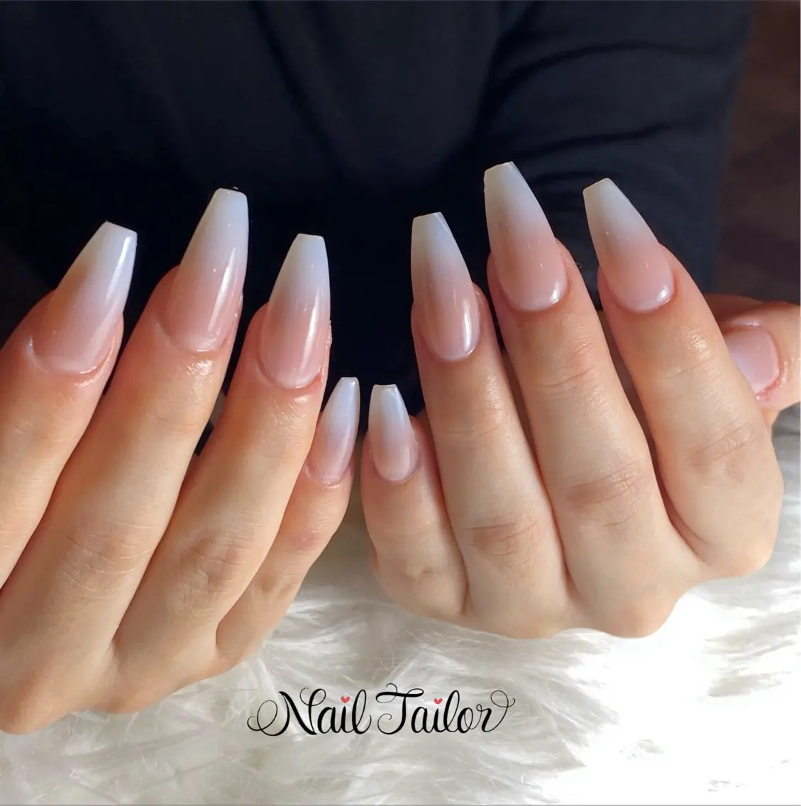 ネイル 長さ出し ジェルネイル グラデーション スカルプネイル 春ネイル ハンドネイル NailTailor ネイルテイラーのネイルデザイン