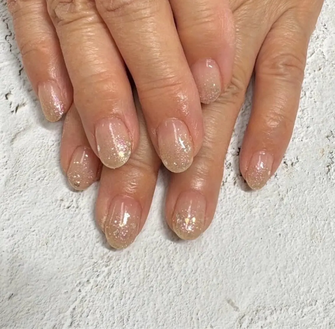ネイル グラデーション ラメ(グリッター) ラメグラデーション ハンドネイル 422 nail /  hikaruのネイルデザイン