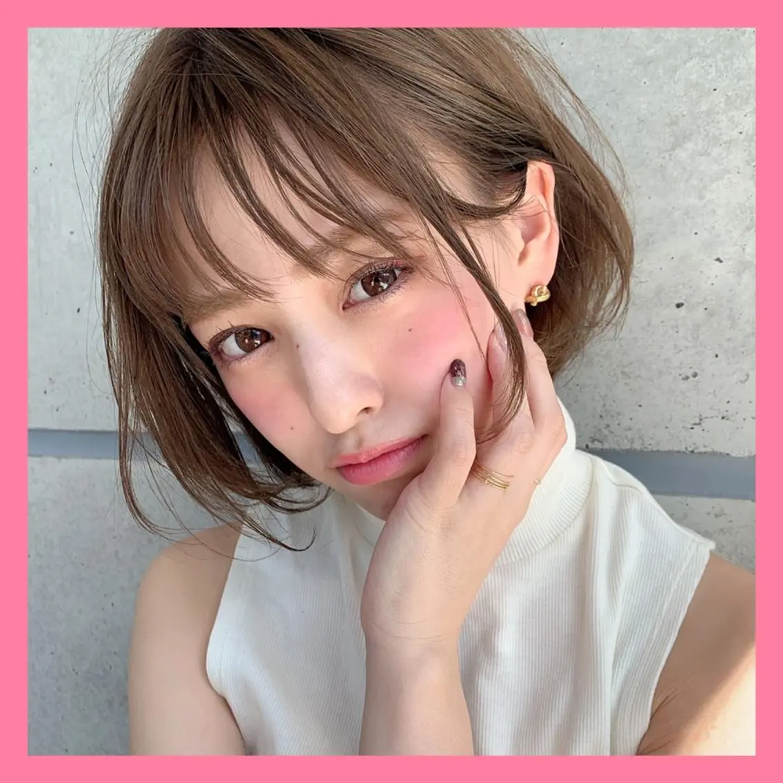 セミロング カラー 透明感カラー ヘアカラー トリートメント ヘアセット ❤️sai❤️ official❤️のヘアスタイル