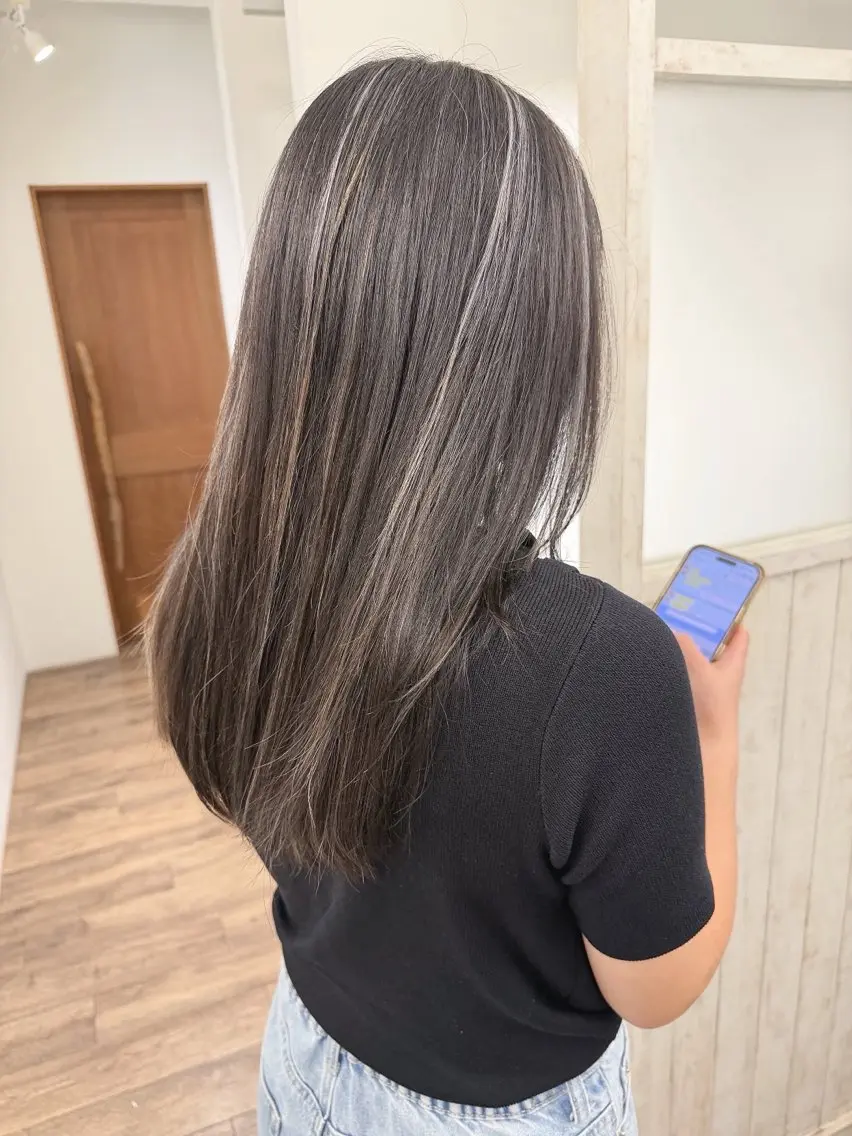ロング カラー ヘアカラー トリートメント ハイライト⭐️上野 高広のヘアスタイル