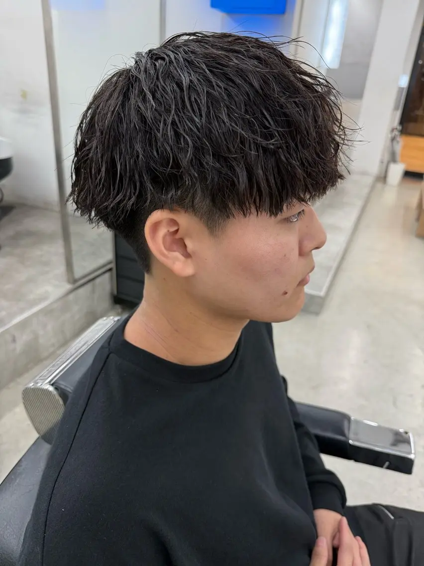 ショート パーマ メンズ カット パーマ トリートメント 亀井隆汰/メンズ専門 パーマ特化美容師のヘアスタイル