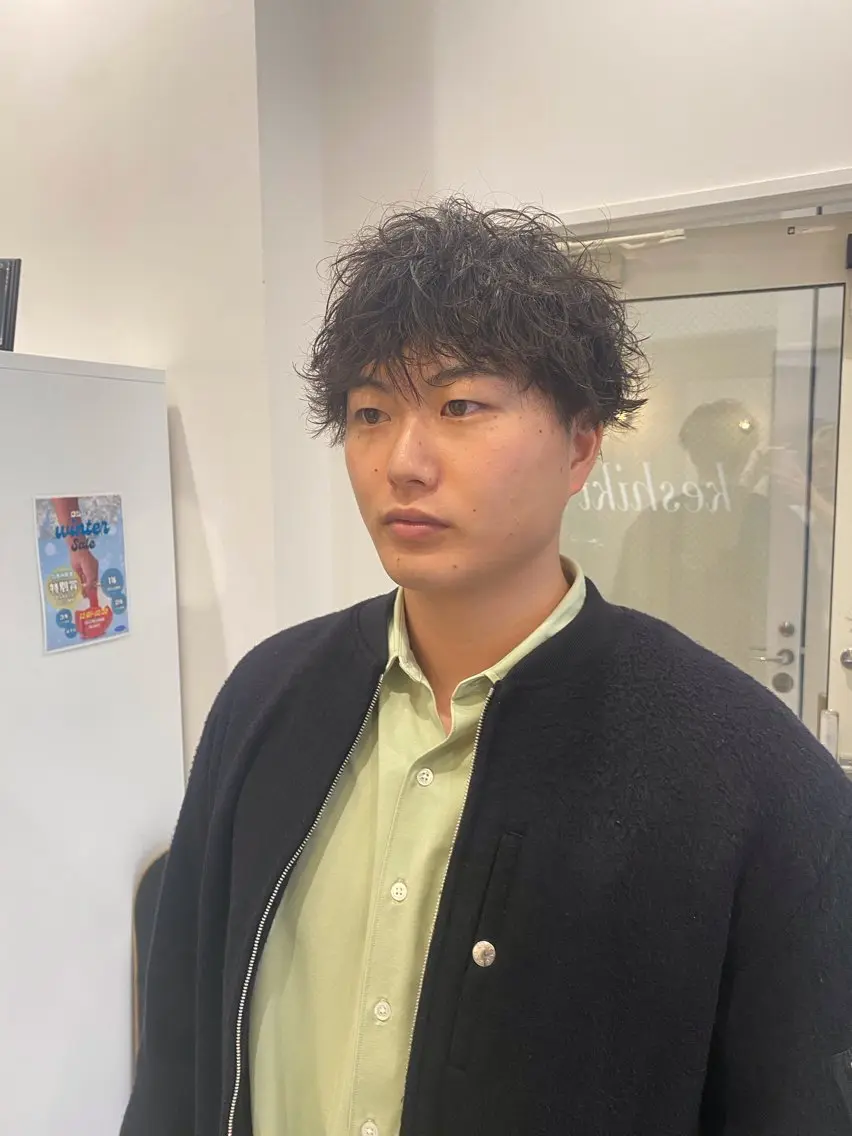 ショート メンズ カット パーマ keshiki 大名のヘアスタイル
