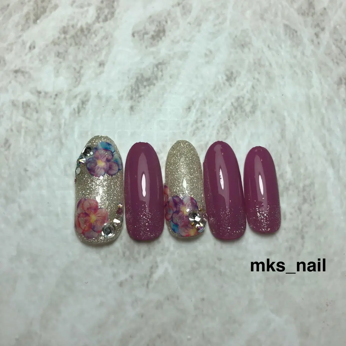 ネイル mks＊nail //  枚方長尾のネイルデザイン