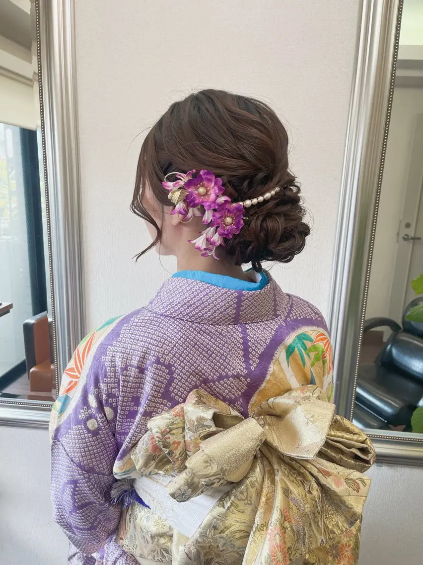 ロング ヘアアレンジ ヘアセット yukimi .のヘアスタイル