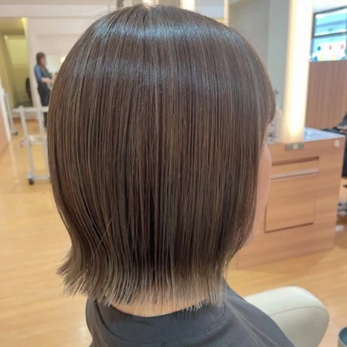 ミディアム カラー カット ヘアカラー ボブ/透明感カラー 🤍永田真穂のヘアスタイル