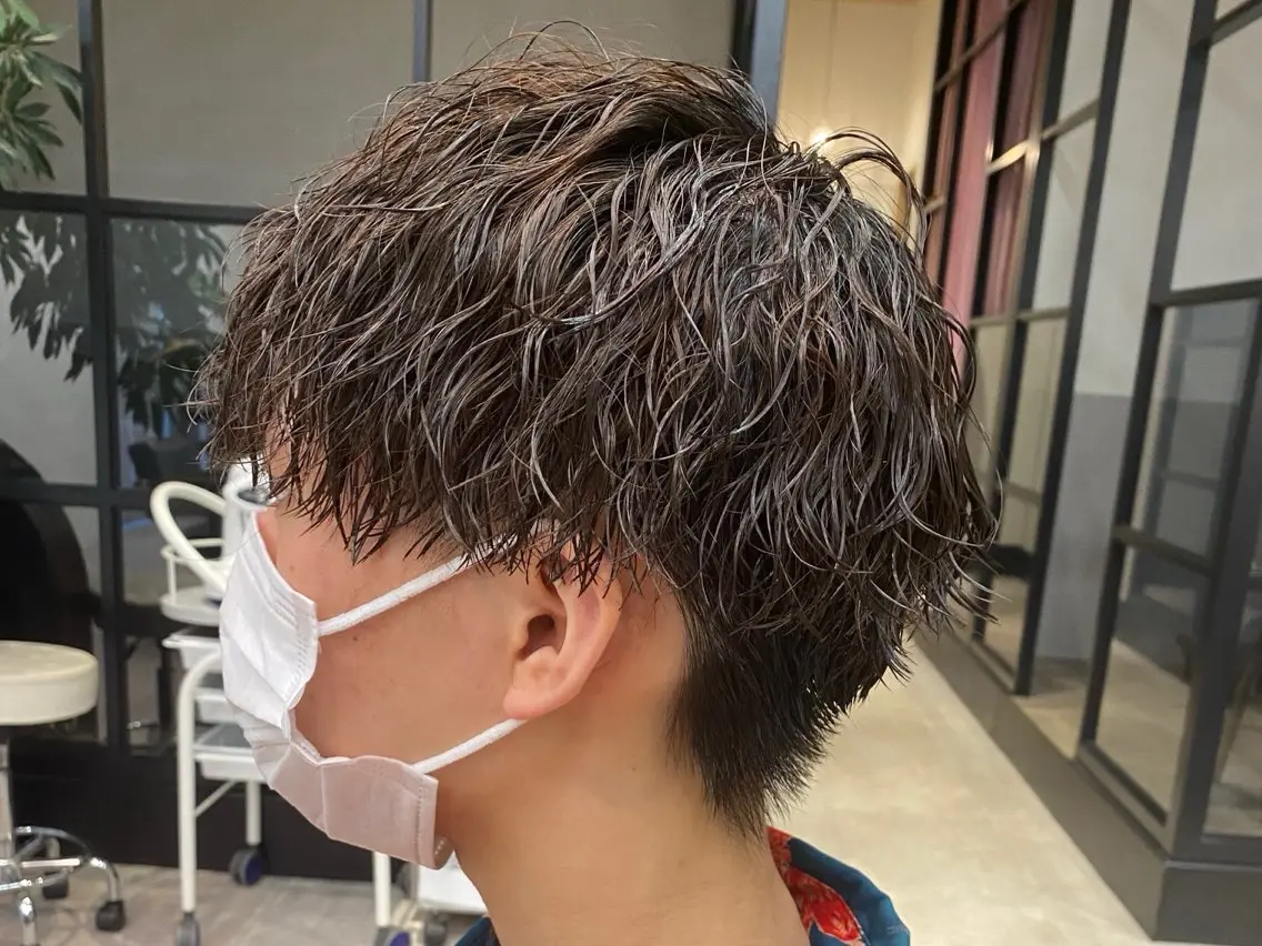 ショート パーマ メンズ カット パーマ ヘアセット 垢抜けメンズパーマ/ だいち先輩のヘアスタイル