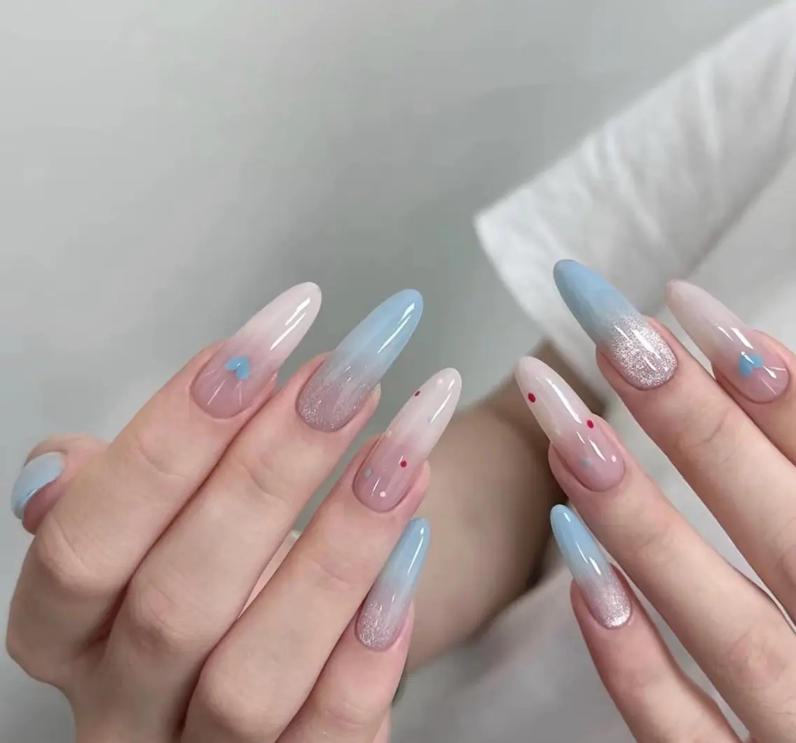 ネイル チークネイル 長さ出し フレンチネイル ガーリー 韓国ネイル sun nail池袋 モデル募集のネイルデザイン