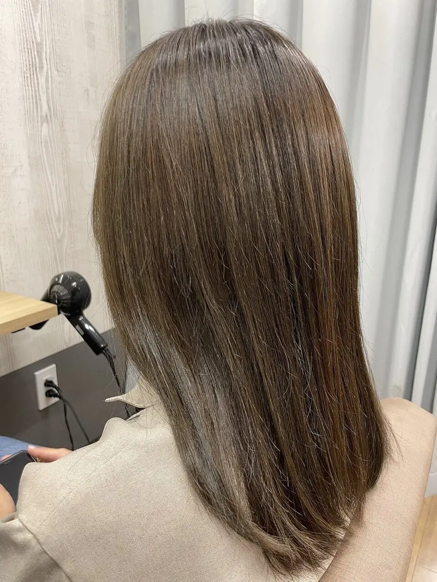 カラー+超音波髪質改善トリートメント🫧の写真