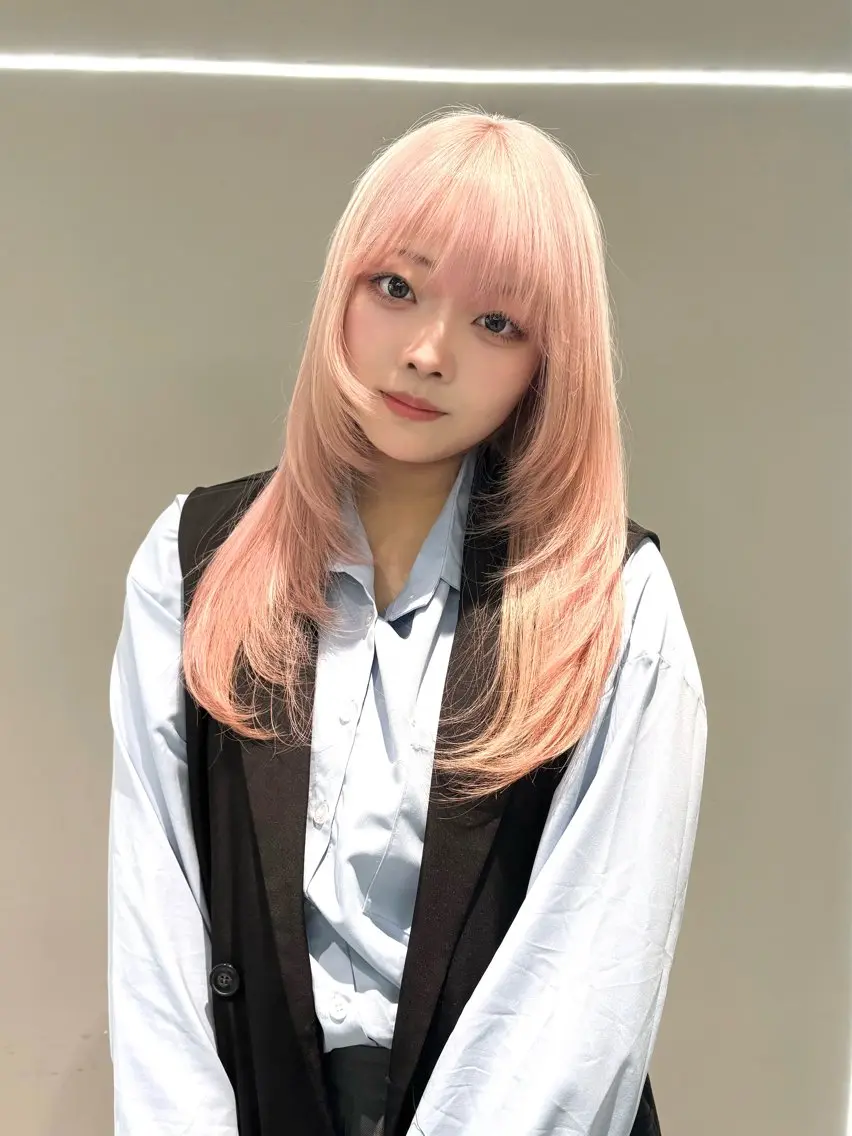 【💖ミニモ限定🐈‍⬛🎀】ロングリタッチ(3cm以上)＋透明感カラー＋うる艶トリートメントの写真