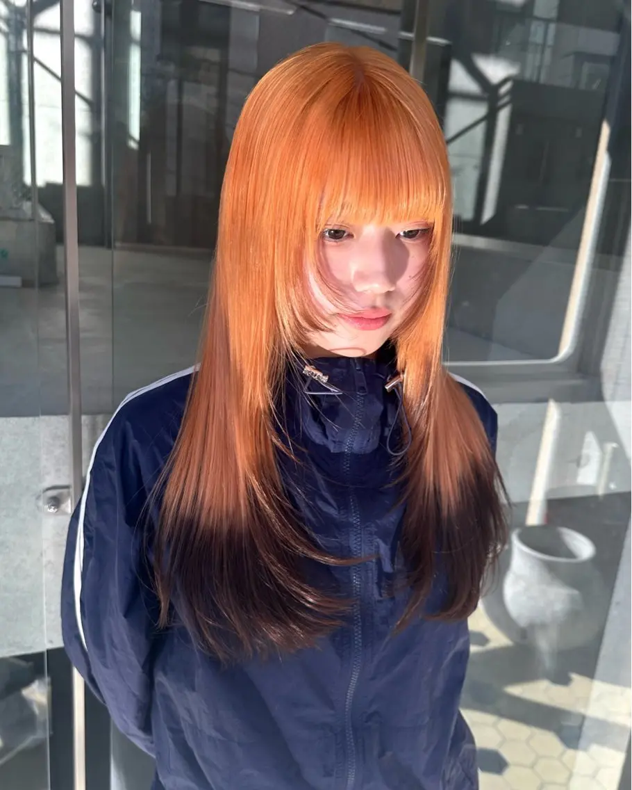 ロング ヘアカラー トリートメント ササキカズマ〻透明感 〻色落ち〻赤み消しのヘアスタイル