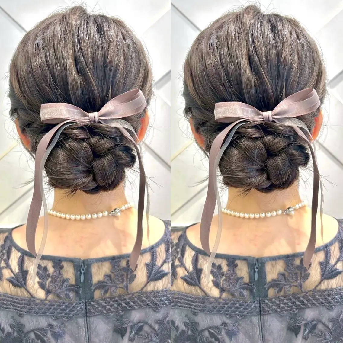 セミロング ヘアアレンジ ヘアセット ヘアメ🎀ハイトーン 🩵エクステ🪄しほのヘアスタイル