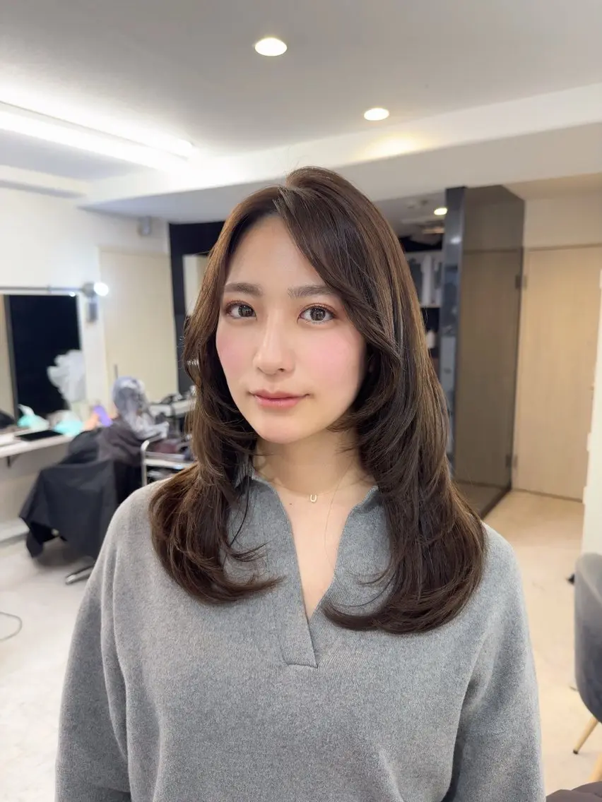 ❤️‍🔥人気menu❤️‍🔥カット＋うる艶カラー＋Aujua 3stepトリートメント[原宿/ロング料金なし]の写真