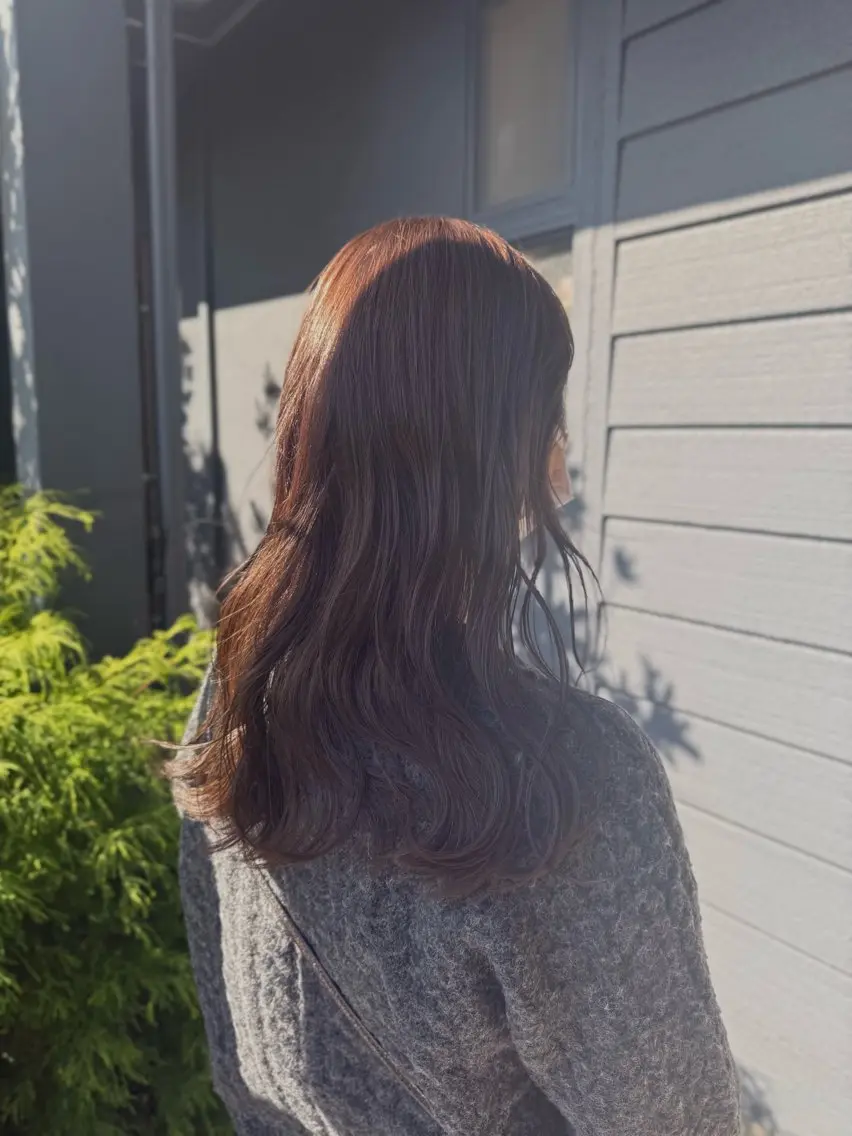 ロング カラー 透明感カラー ラベンダーカラー カット ヘアカラー 暖色カラー/髪質改善 /レイヤーカット/翠のヘアスタイル
