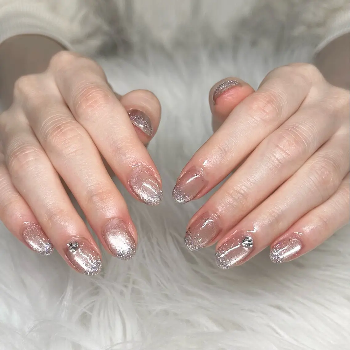 ネイル キラキラネイル ラメ(グリッター) ラメグラデーション マグネットネイル ハンドネイル Hina nail 木場のネイルデザイン