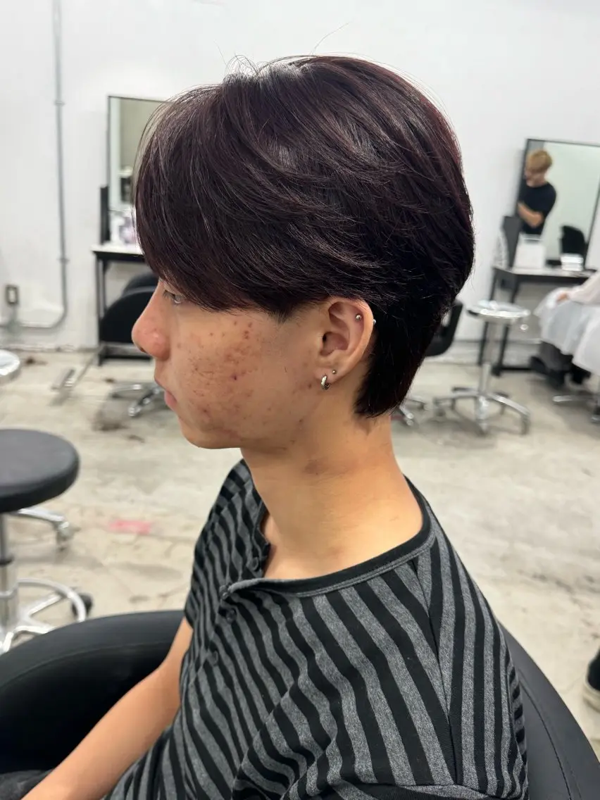 ショート カラー メンズ カット ヘアカラー 縮毛矯正 トリートメント Pia/KIRIA /福岡美容室のヘアスタイル