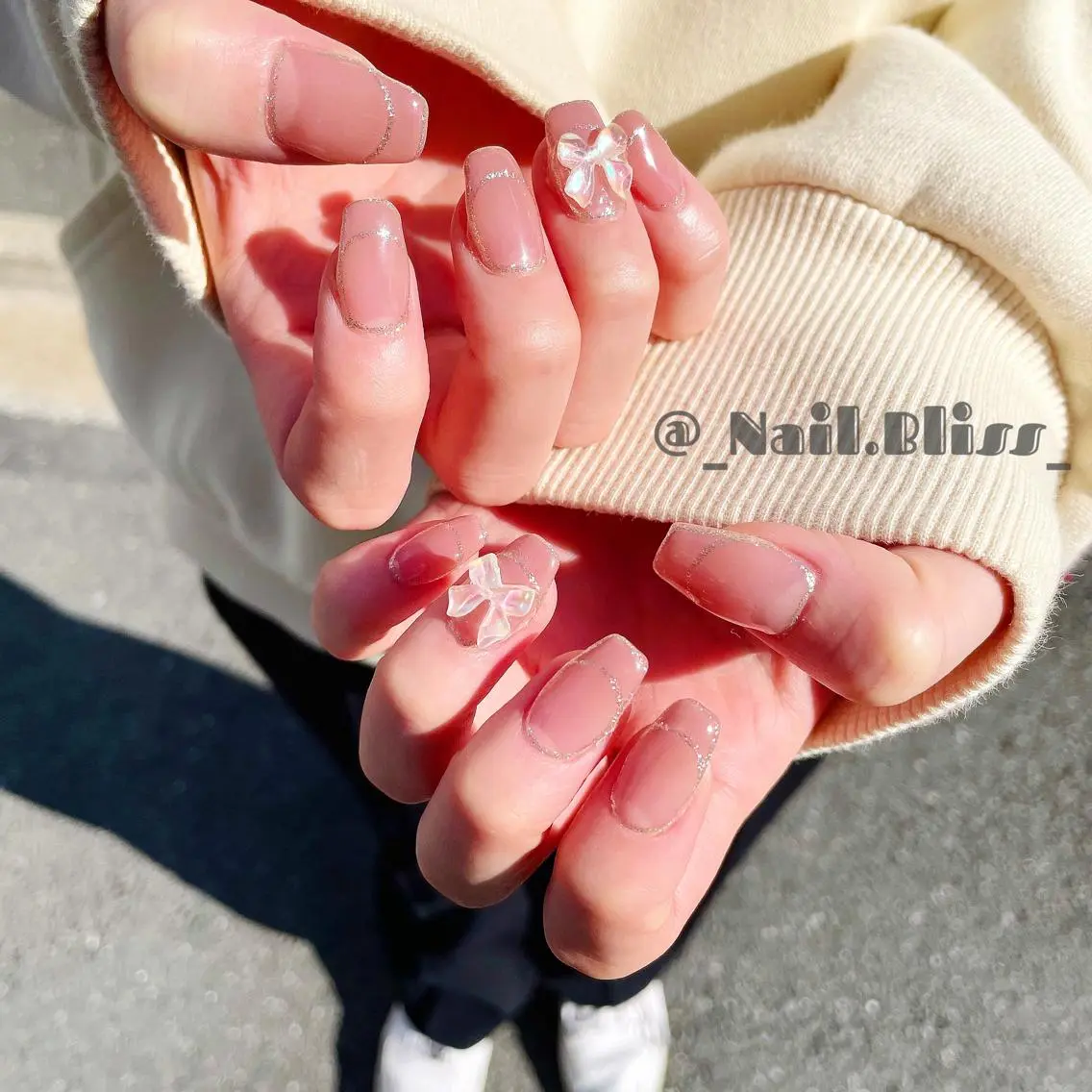 ネイル フレンチネイル グラデーション ハンドネイル NAIL BLISSのネイルデザイン