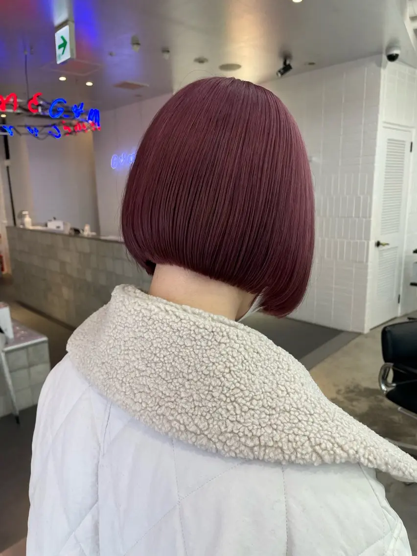 ショート カラー ヘアカラー トリートメント 🦄垢抜けボブ特化× 暖色カラー未来🦄のヘアスタイル