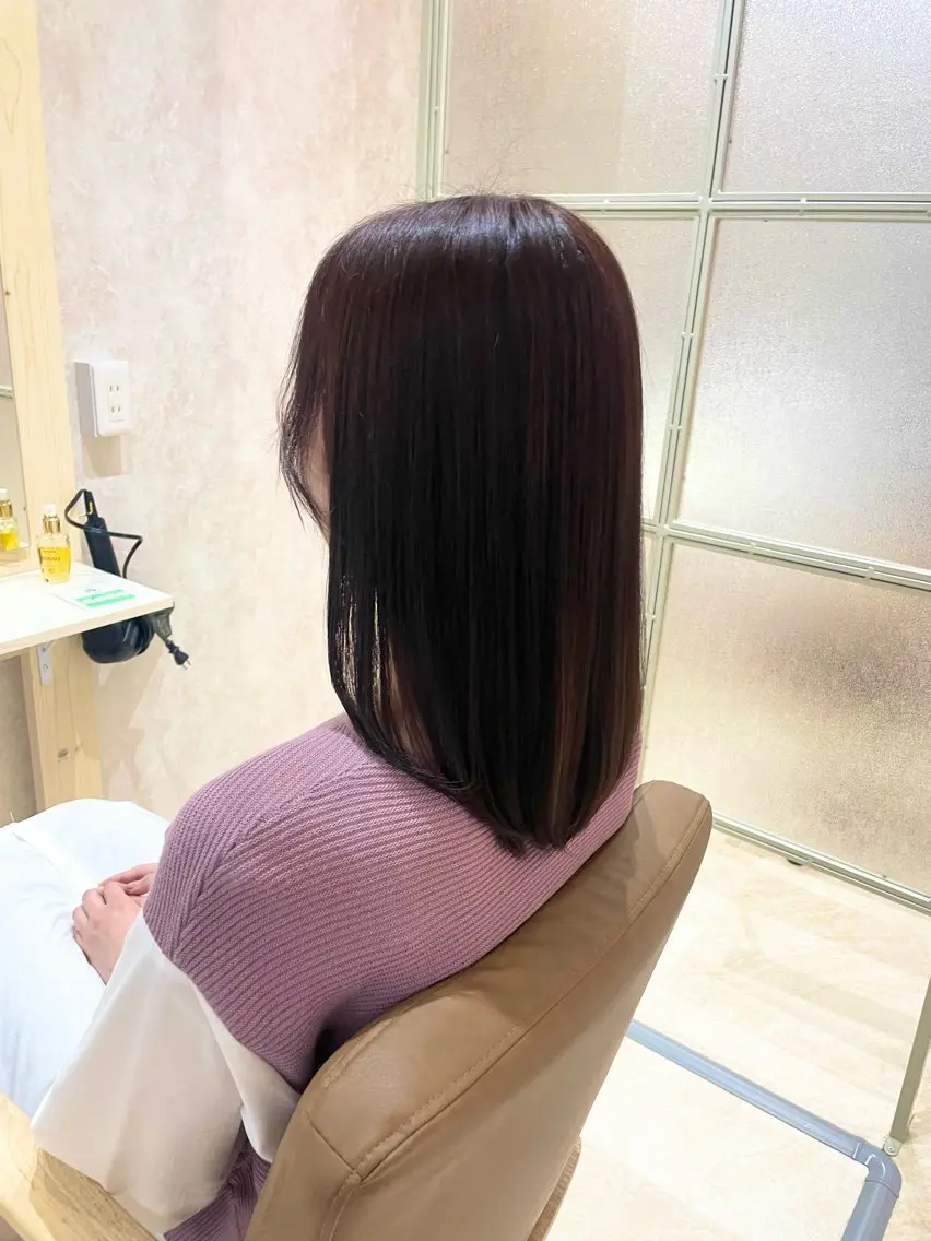 セミロング カット ヘアカラー トリートメント ❤︎SAKURA 【Rico】❤︎のヘアスタイル