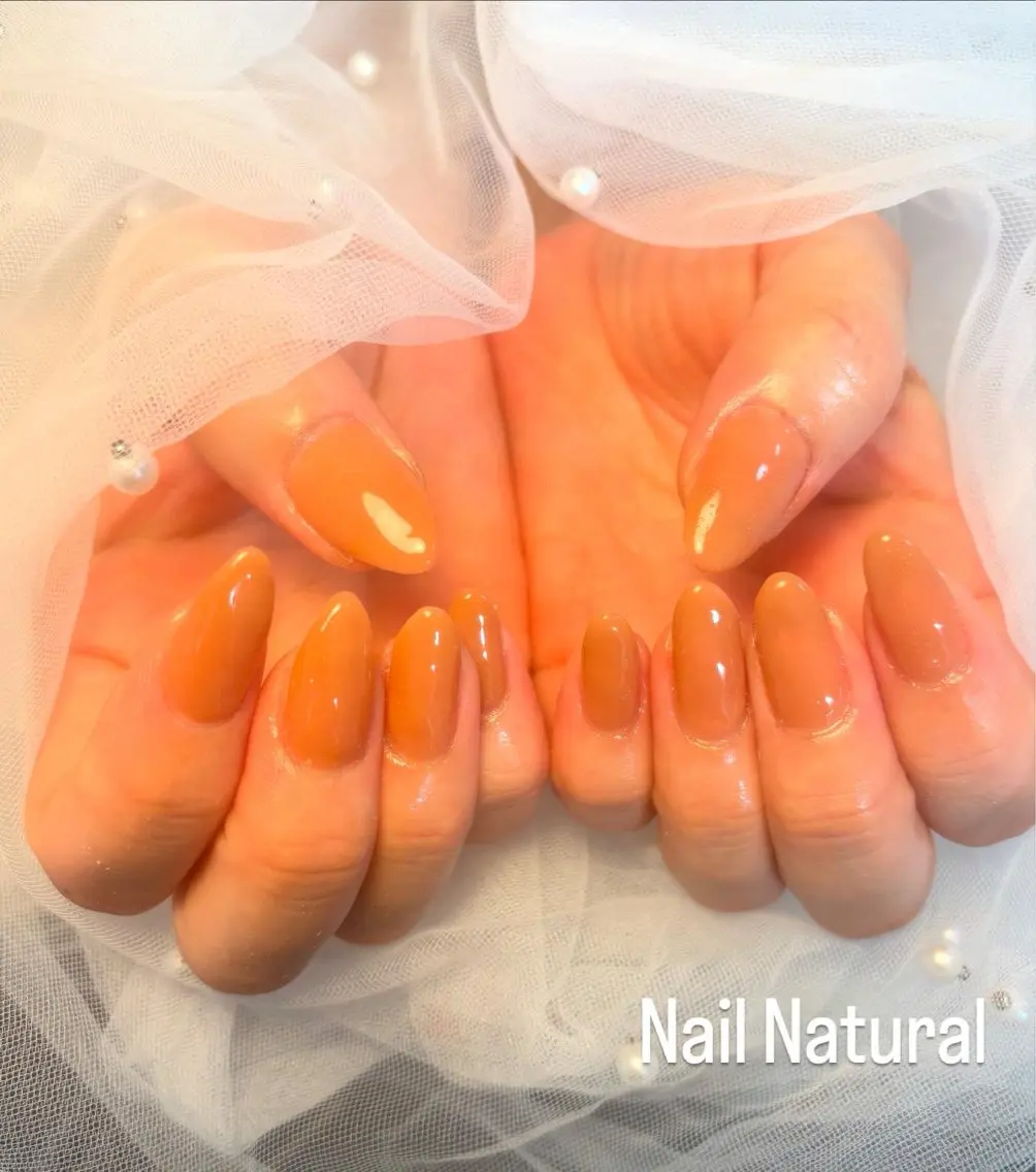 ネイル フラッシュネイル フットネイル フレンチネイル ジェルネイル ガラスフレンチ ハンドネイル Nail salon Natulalのネイルデザイン