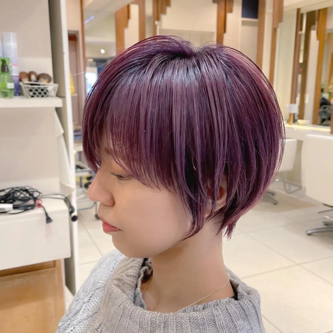 ショート ショートボブ ハンサムショート 丸みショート ボブ くびれヘア 💎桑原勇志/ ショート/ハイトーンのヘアスタイル