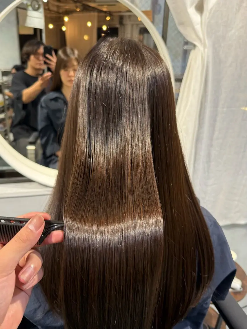 セミロング カット ヘアカラー トリートメント 【銀座】艶髪/上品な カラー特化/涼のヘアスタイル