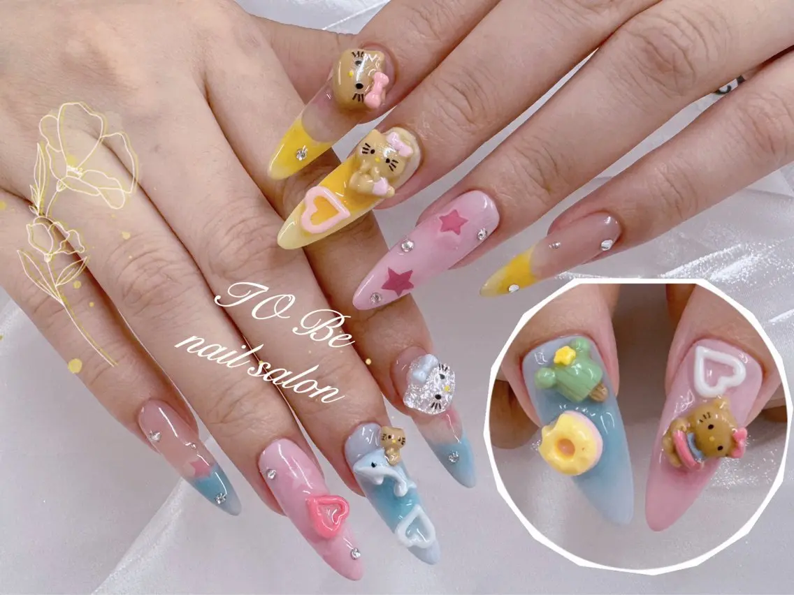 ロング ハンドネイル Nail Salon To Be珈月のネイルデザイン