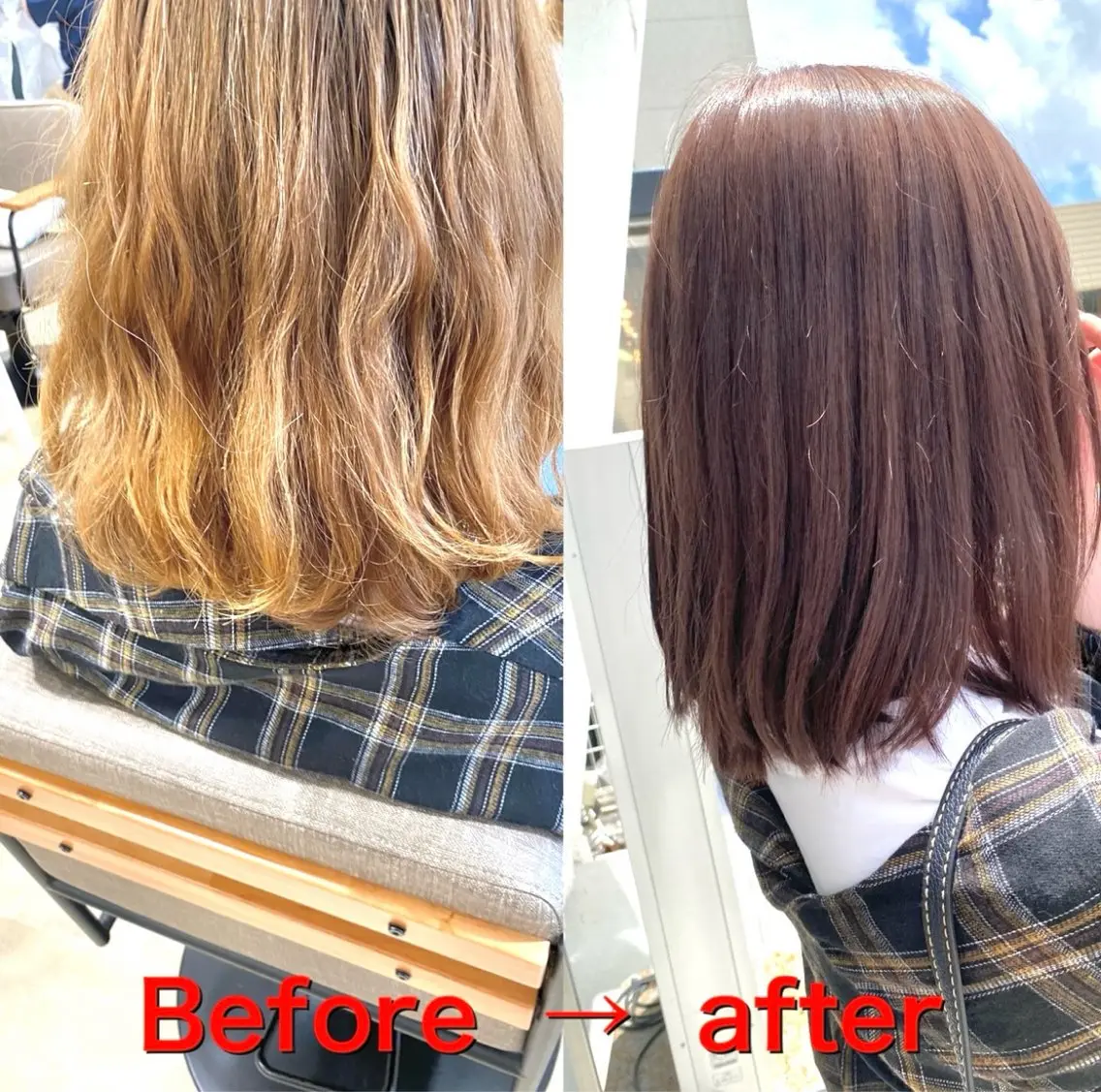 ロング カラー パーマ カット 縮毛矯正 トリートメント 饒平名 知也のヘアスタイル