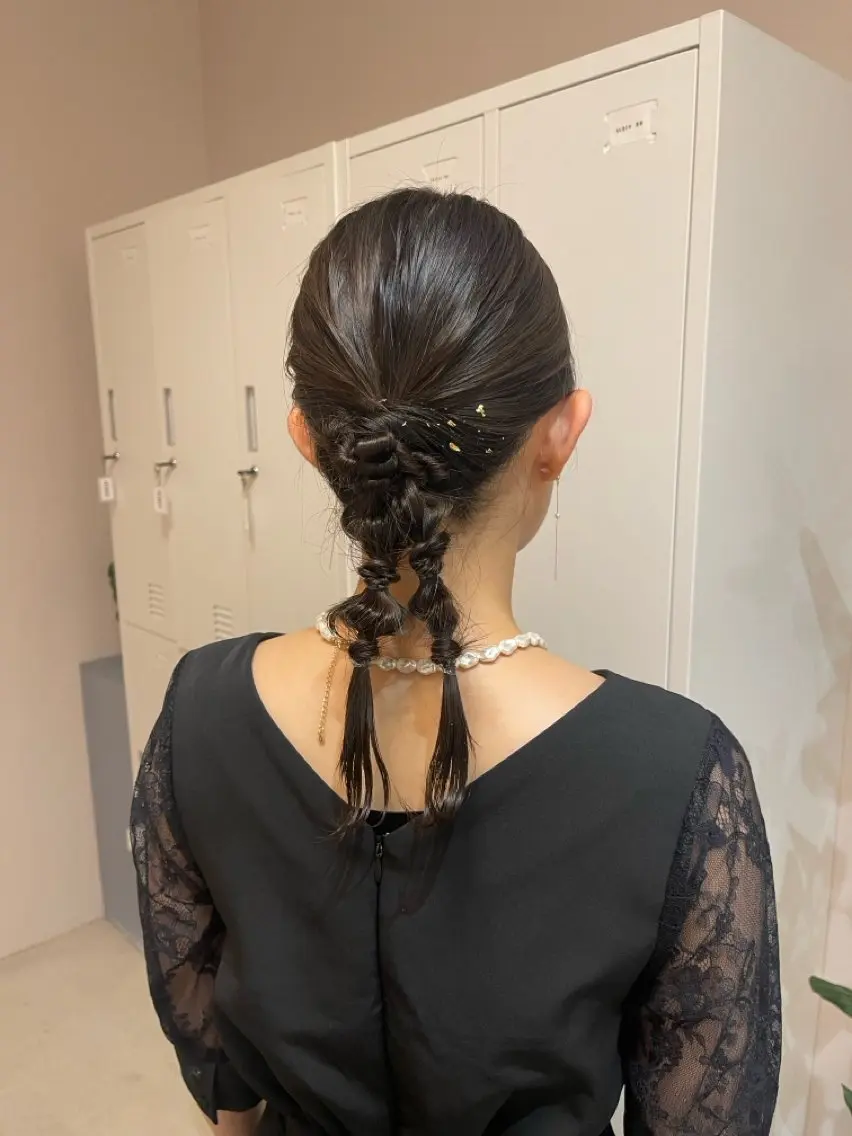 【春限定】ヘアセットモデル大募集🎀❤️✨️(鎖骨から下の長さ~)編みおろし・まとめ髪の写真