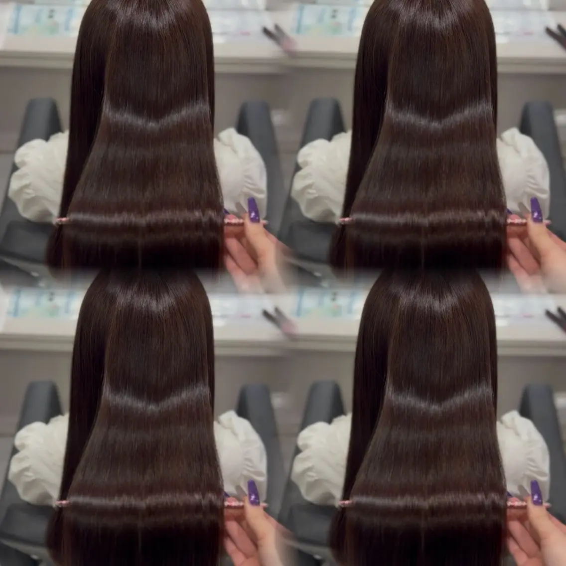 ロング カラー ヘアカラー トリートメント 🦋REISA🦋 エクステ×ハイトーンのヘアスタイル