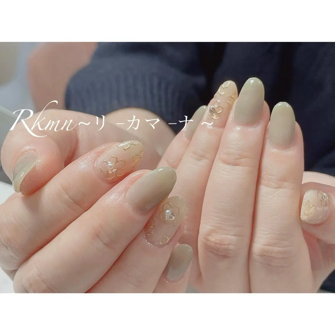 ネイル アートネイル フラワーネイル ミラーネイル 春ネイル ハンドネイル フットネイル ハンドケア Rkmn ~リ-カマ-ナ~のネイルデザイン