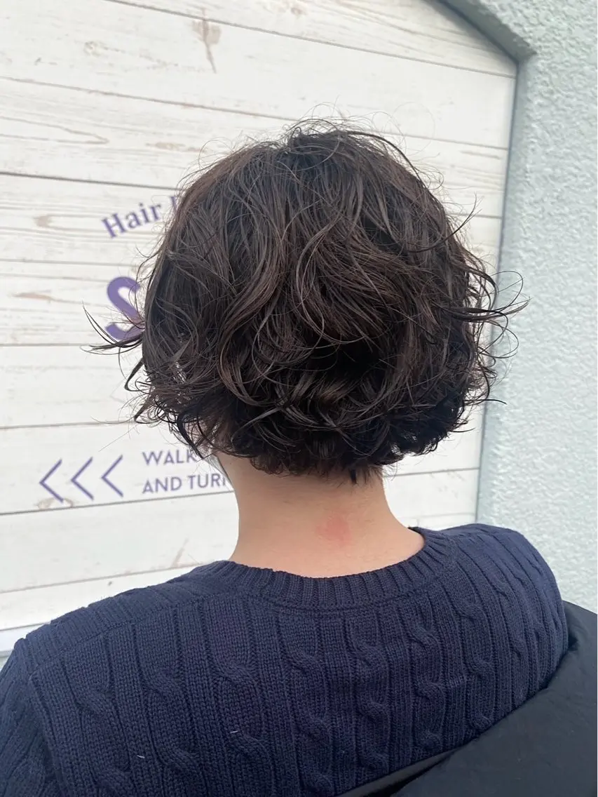 ショート パーマ Saloクルミ/ パーマモデル☁️のヘアスタイル