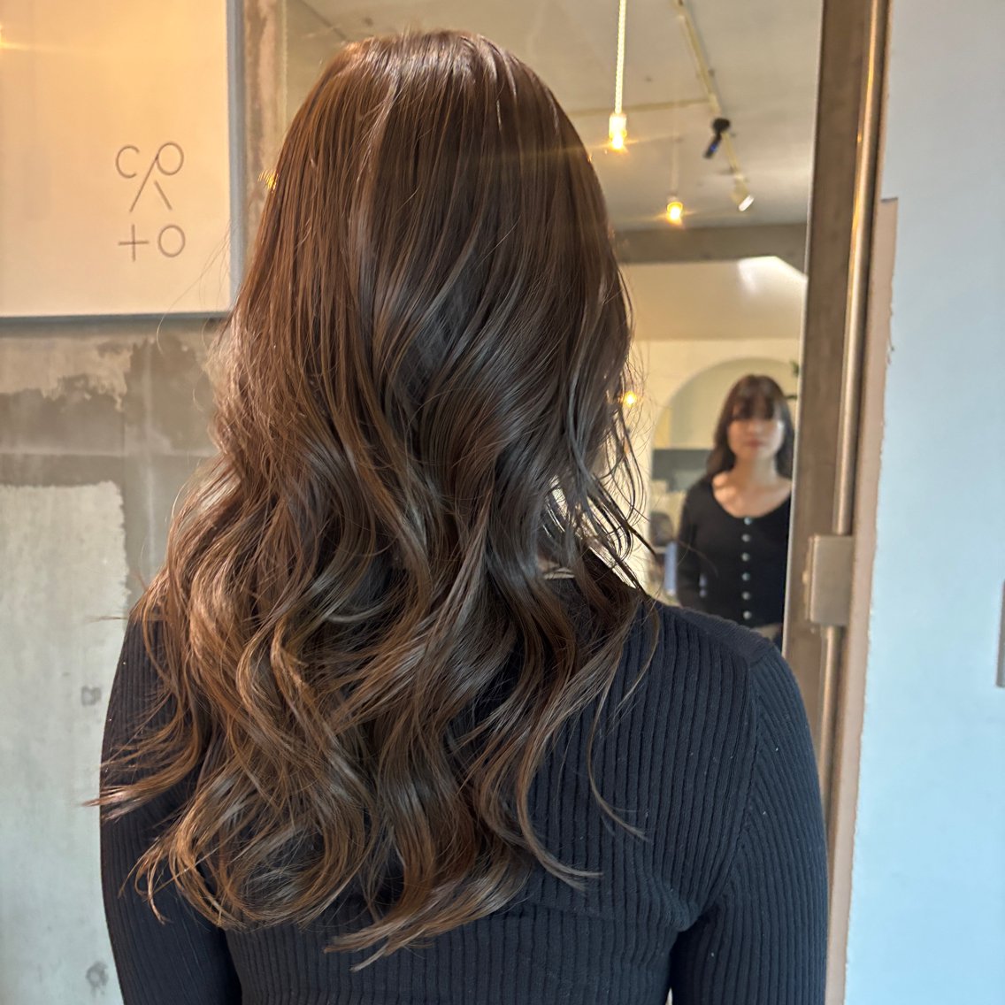 ロング カラー ベージュカラー ブリーチ ブリーチなしカラー オリーブベージュ mirai/パーマ ブリーチ/デザインのヘアスタイル