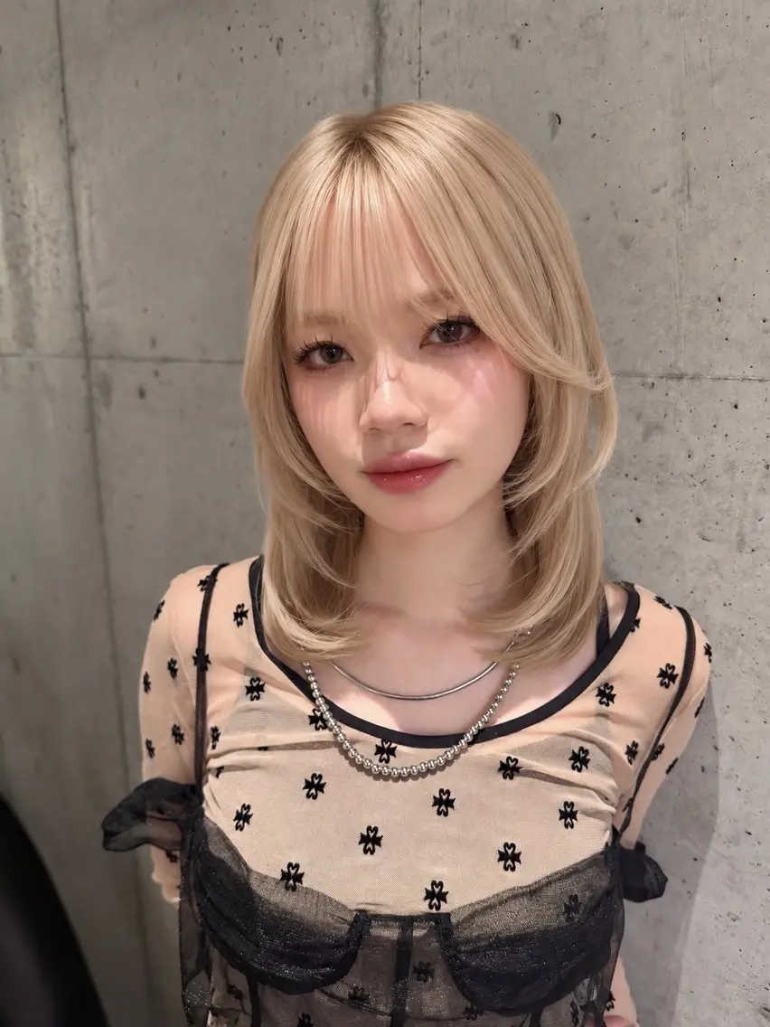 ミディアム カラー カット ヘアカラー トリートメント ♥️ブリーチ/ カラー/yuukiのヘアスタイル