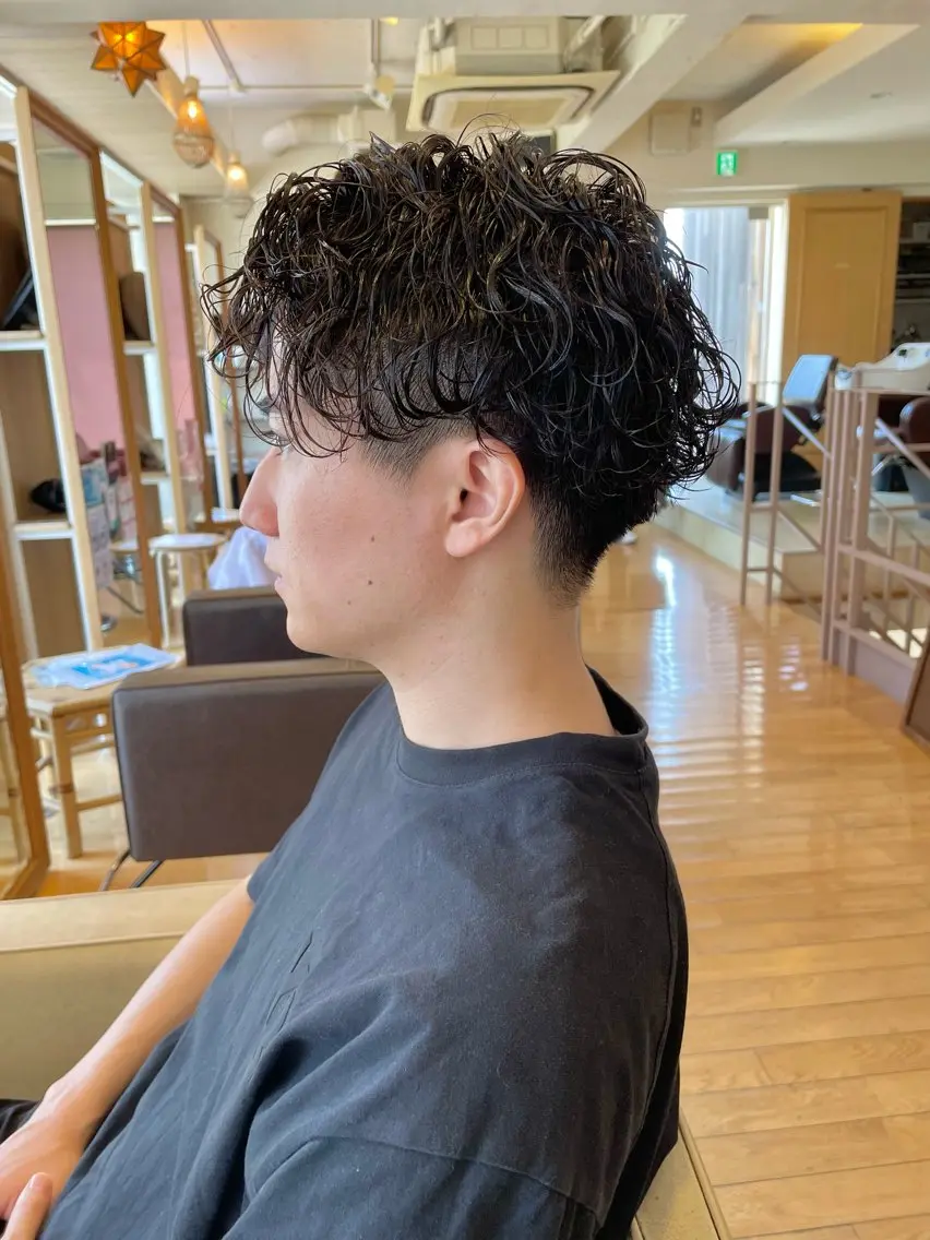 パーマ メンズ カット パーマ トリートメント 村松 寛太のヘアスタイル