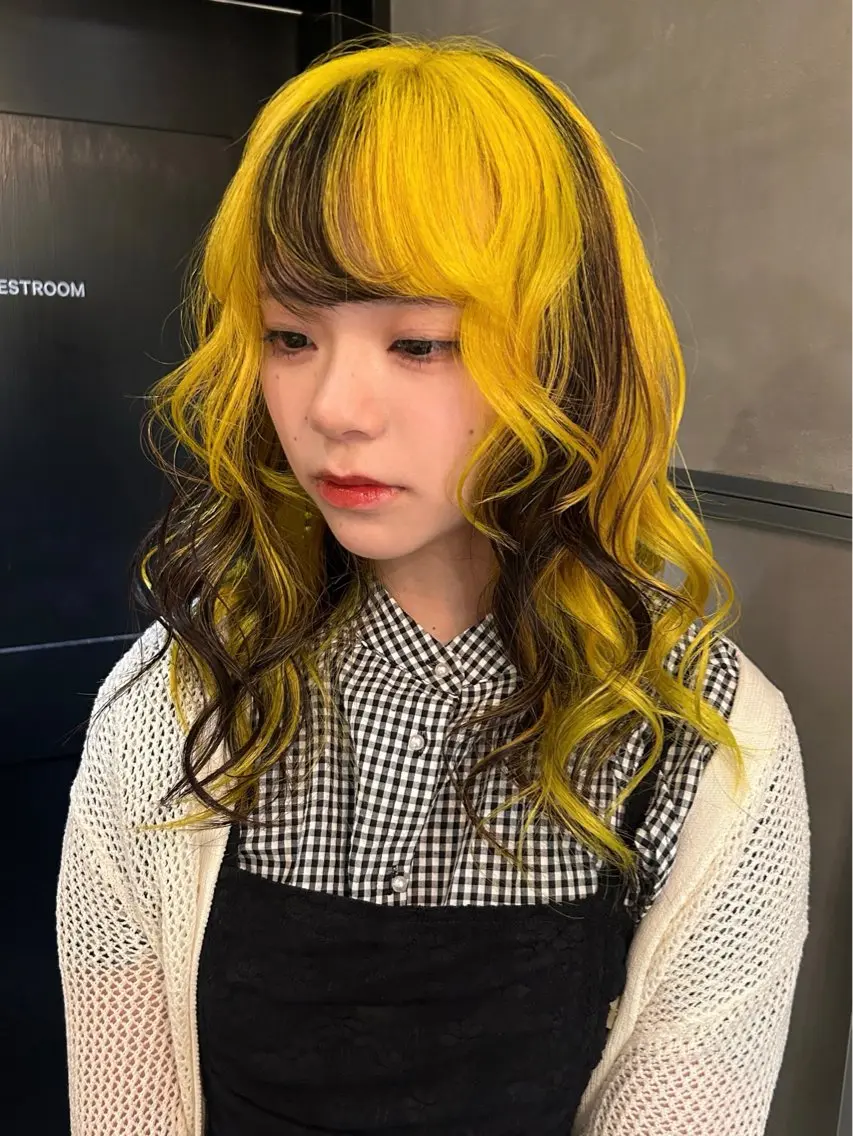 セミロング カラー デザインカラー ヘアカラー デザイン/アレンジ ❤︎イシイレイのヘアスタイル