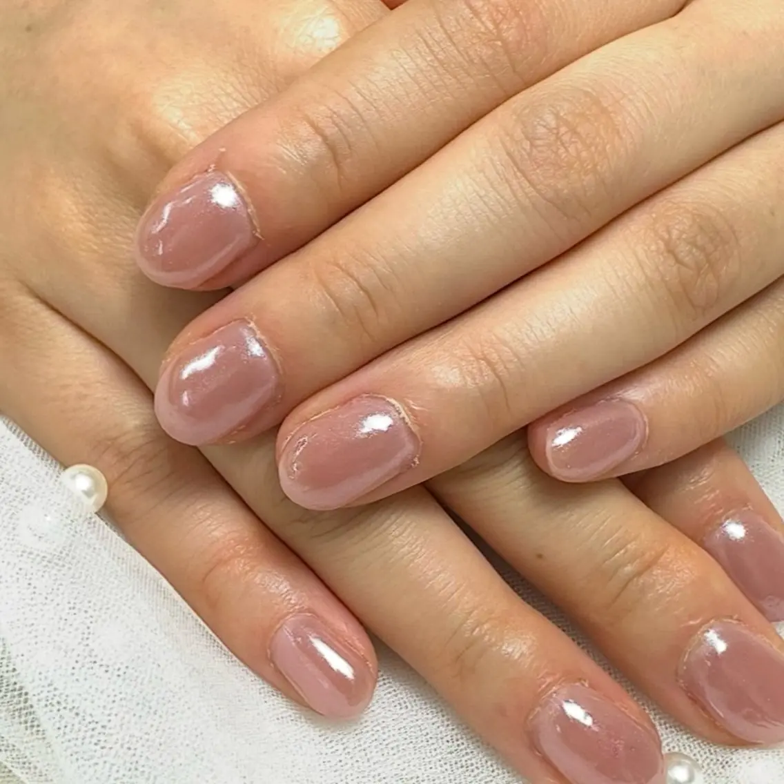 ネイル ミラーネイル 持ち込み オフィスネイル シンプルネイル ハンドネイル ANNE綾瀬店 𝓜𝓲𝓴𝓾のネイルデザイン