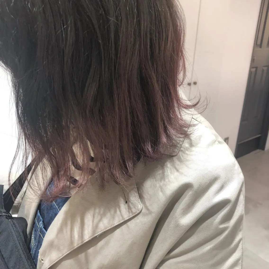 カラー グラデーションカラー ピンクカラー ピンクパープル カット ヘアカラー 縮毛矯正 トリートメント 江原 彩華のヘアスタイル