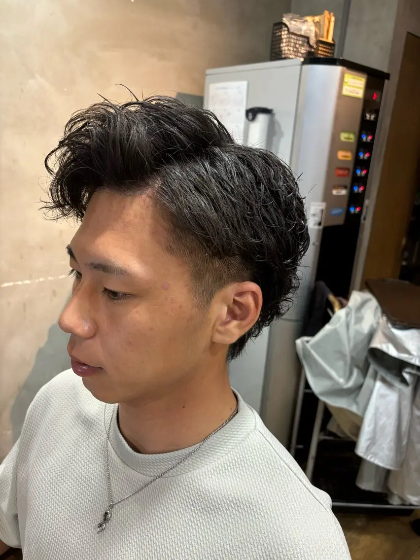 パーマ メンズ loe博多 五十嵐弘雄のヘアスタイル